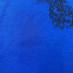 Burberry T Shirt Mens 2XL Blue Abstract Equestrian Knight Graphic Tee