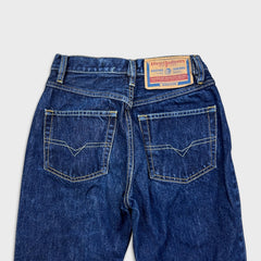 Vintage 90s Diesel Bold Flare Jeans Womens 26x30 Blue Dark Wash Pants