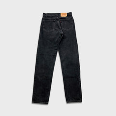 Vintage 90s Levi's 550 Jeans Mens 31x34 Black Relaxed Fit Tapered Leg Faded Dark Wash Denim Pants