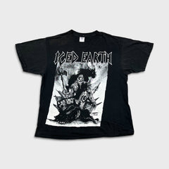 Vintage 1999 Iced Earth Tour of The Wicked T Shirt Mens XL Black Band Tee
