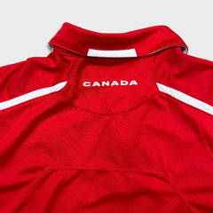 Nike Team Canada Hockey Polo Shirt Mens Medium Red Performance Short Sleeve