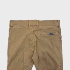 Projek Raw Pants Mens 34x29 Brown Slim Taper Leg Lightweight Chino Trousers