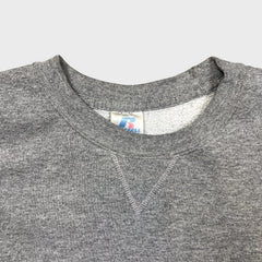 Vintage Y2K Russell Athletic Sweatshirt Mens Large Gray Blank Pullover Crewneck