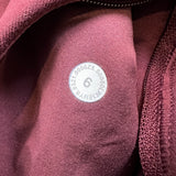 Lululemon AirWrap Modal Crew Womens Size 6 Red Cropped Sweatshirt Pullover
