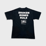 Vintage 1998 NWO New World Order T Shirt Mens Large Black Broken Bones Rule Wrestling