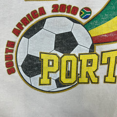 Vintage 2010 South Africa World Cup Portugal T Shirt Mens XL White Soccer Tee