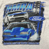 Vintage NMRA Ford Mustang T Shirt Mens Small Gray NASCAR Y2K Racing Tee