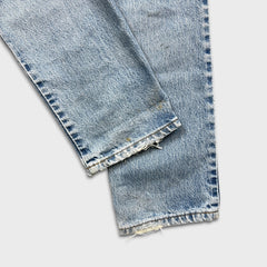 Levi's 512 Jeans Mens 32x30 Slim Fit Taper Leg Light Wash Distressed Faded Denim Pants