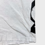 AAPE By A Bathing Ape T Shirt Mens Large White Distressed Monogram Moon Face Tee