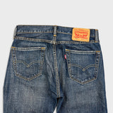 Levi's 505 Jeans Mens 30x30 Blue Regular Fit Straight Leg Dark Wash Faded Denim Pants
