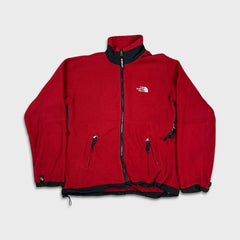 Vintage 90s The North Face Denali Fleece Mens Small Red Polartec Full Zip Jacket