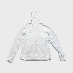 Lululemon Winter Sprinter Hoodie Womens Size 12 White 1/2 Zip Hooded Sweater