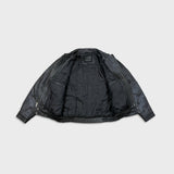 Vintage Y2K Ultra One Platinum TA Petro Leather Jacket Mens Medium Black A2 Flight Bomber