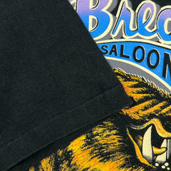 Vintage 90s Hoggs Breath Saloon T Shirt Mens XL Black USA Double Sided Beer Tee