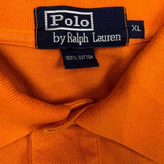 Vintage 90s Polo Ralph Lauren Shirt Mens XL Orange Pony Short Sleeve