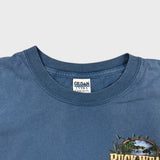 Vintage 2004 Buck Wear Outdoors T Shirt Mens XL Blue I Do Fish Graphic Tee