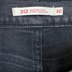 Levi's 312 Jeans Womens 32x29 Black Shaping Slim Dark Wash Stretch Denim Pants