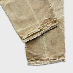 Vintage 90s Carhartt Pants Mens 34x32 Beige Original Fit Double Knee Distressed USA