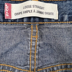 Vintage 90s Levi's 569 Jean Mens 36x34 Blue Loose Straight Dark Wash Baggy Denim Pants