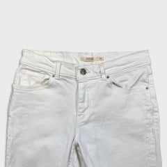 Levi's Bermuda Shorts Womens Size 28 White Classic Stretch Floral Denim Jorts