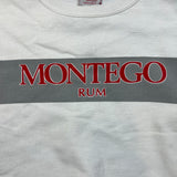 Vintage 90s Montego Rum Sweatshirt Mens Large White Short Sleeve Pullover