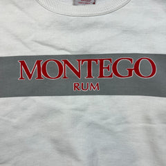 Vintage 90s Montego Rum Sweatshirt Mens Large White Short Sleeve Pullover