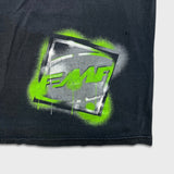 Vintage Y2K FMF Intl Racing T Shirt Mens Large Black Faded Distressed Motocross Tee