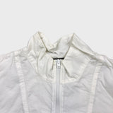 Nike Sportswear Heritage Woven Jacket Womens White Medium Pullover 1/2 Zip