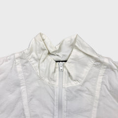 Nike Sportswear Heritage Woven Jacket Womens White Medium Pullover 1/2 Zip