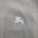 Burberry Polo Shirt Mens Large Beige Nova Check Tartan Preppy Short Sleeve