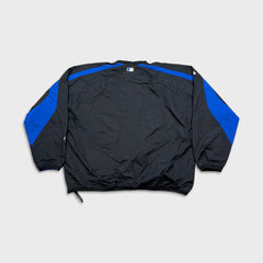 Vintage Majestic New York Mets Jacket Mens XL Black MLB Baseball 1/4 Zip 90s Pullover