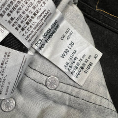 Levi's 505 Jeans Mens 30x30 Black Regular Fit Straight Leg Dark Wash Denim Pants