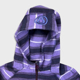 Lululemon Scuba Hoodie Womens Size 10 Purple Striped Full Zip Hooded Sweater