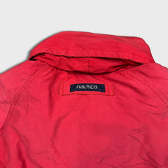 Vintage 90s Nautica Jacket Mens Large Red Full Zip Bomber Down Heavy Coat