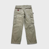Vintage Y2K Wrangler Riggs Pants Mens 34x28 Gray Ripstop Carpenter Double Knee Cargo