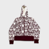 Lululemon Scuba Hoodie Womens Medium White Full Zip Laceoflage Hooded Sweater