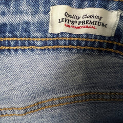 Levi's 517 Premium Bootcut Jeans Mens 34x30 Blue Light Wash Faded American Denim Pants