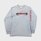 Vintage 90s Detroit Red Wings Long Sleeve Shirt Mens Medium Gray Bulletin NHL Hockey Tee