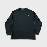 Vintage Y2K Nike Sportswear Fleece Mens Large Black Swoosh Pullover Jacket