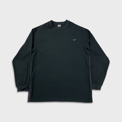 Vintage Y2K Nike Sportswear Fleece Mens Large Black Swoosh Pullover Jacket