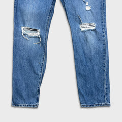 Levi's 501 Jeans Mens 30x30 Blue Original Fit Straight Distressed Medium Wash Denim Pants