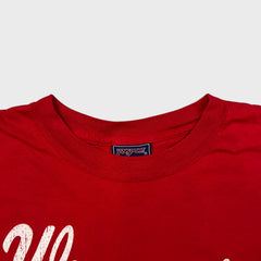 Vintage 90s Wisconsin Badgers University T Shirt Men 2XL Red Jansport Collegiate Tee
