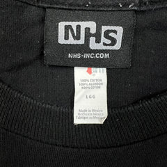 Vintage Y2K Flip Skateboard T Shirt Mens Large Black NHS Graphic Short Sleeve Tee