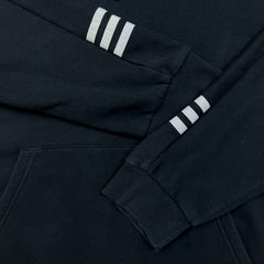 Adidas Essentials Hoodie Mens XL Black Stripe Lightweight Hooded Sweater