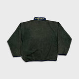 Vintage 90s Nautica Fleece Mens 2XL Green USA 1/4 Zip Sweatshirt Pullover Jacket