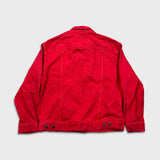 Vintage 90s Calvin Klein Sport Denim Jacket Mens Medium Red USA Trucker