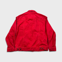 Vintage 90s Calvin Klein Sport Denim Jacket Mens Medium Red USA Trucker