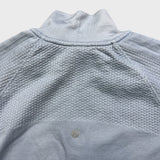 Lululemon Engineered Warmth Sweatshirt Womens Size 12 Blue 1/2 Zip Wool Sweater