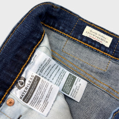 Levi's 502 Jeans Mens 34x32 Blue Regular Taper Fit Dark Wash Stretch Denim Pants