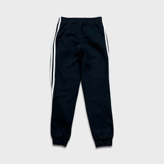 Vintage Y2K Adidas Sweatpants Mens Large Black 3 Stripes Spell Out Taper Leg Jogger